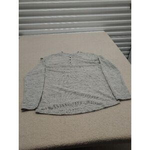 BKE Thermal Shirt Mens XL Henley Long‎ Sleeve Sweater work Gray